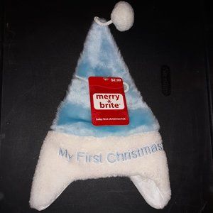 New My First Christmas Hat Blue